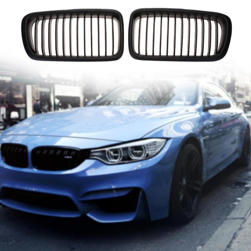 1Pair Matte Black Front Kidney Grilles Grill for BMW E38 1998-2001 Car Front Bumper Grille for Modification Car Styling - ebowsos