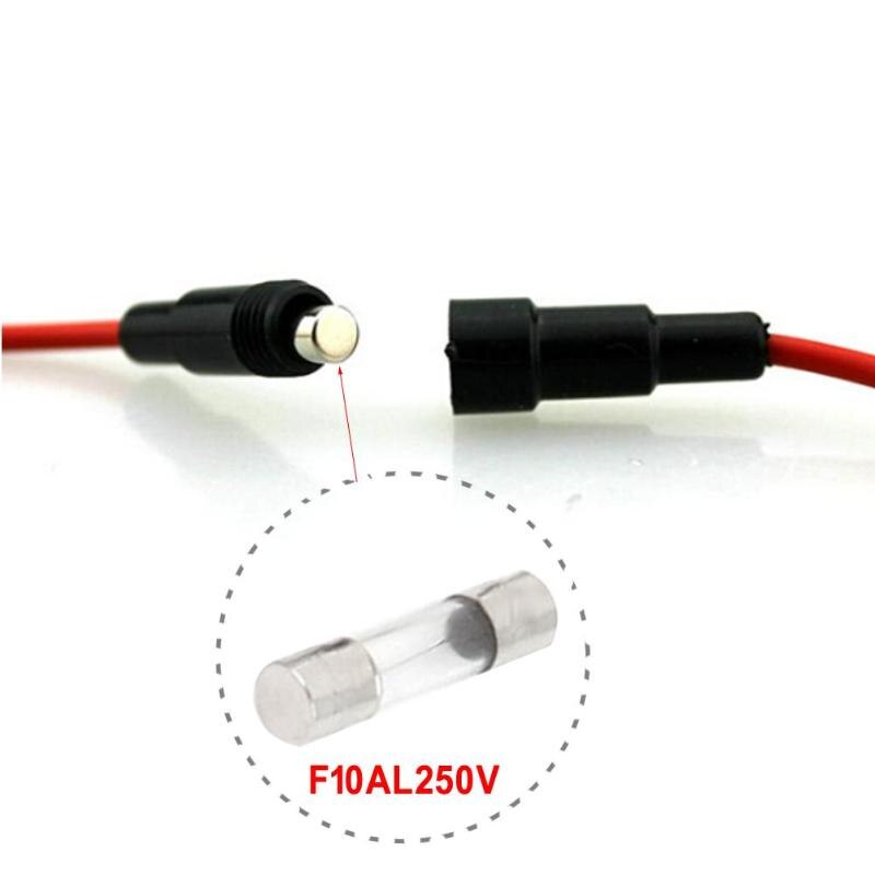 1m/3.3ft Car Cigarette Lighter Installation Cable Car Charger USB Cable Power Cord 18AWG 10A Copper Wire with Fuse - ebowsos