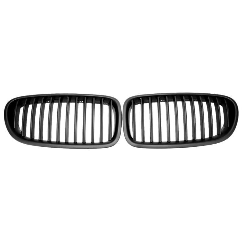 2pcs Car Styling Accessory Matte Black Front Kidney Grilles for BMW 5 Series 520i F10 523i 2010-2014 Auto Vehicle Part - ebowsos