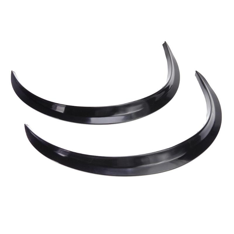 2pcs Universal Car Wheel Fender Flare Extension Wide Arch Protector Black Stripe High Quality Car Styling - ebowsos