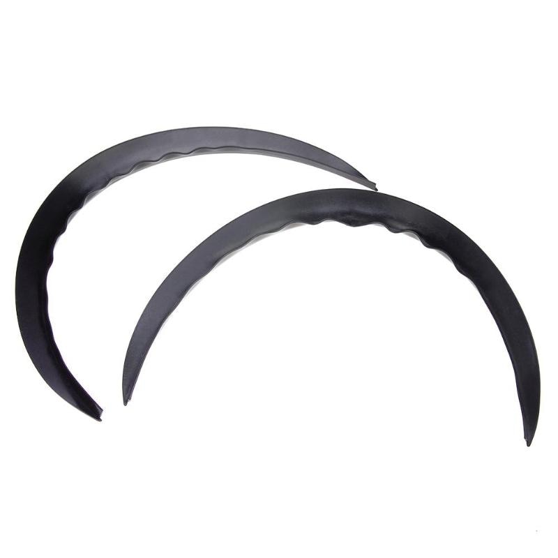 2pcs Universal Car Wheel Fender Flare Extension Wide Arch Protector Black Stripe High Quality Car Styling - ebowsos