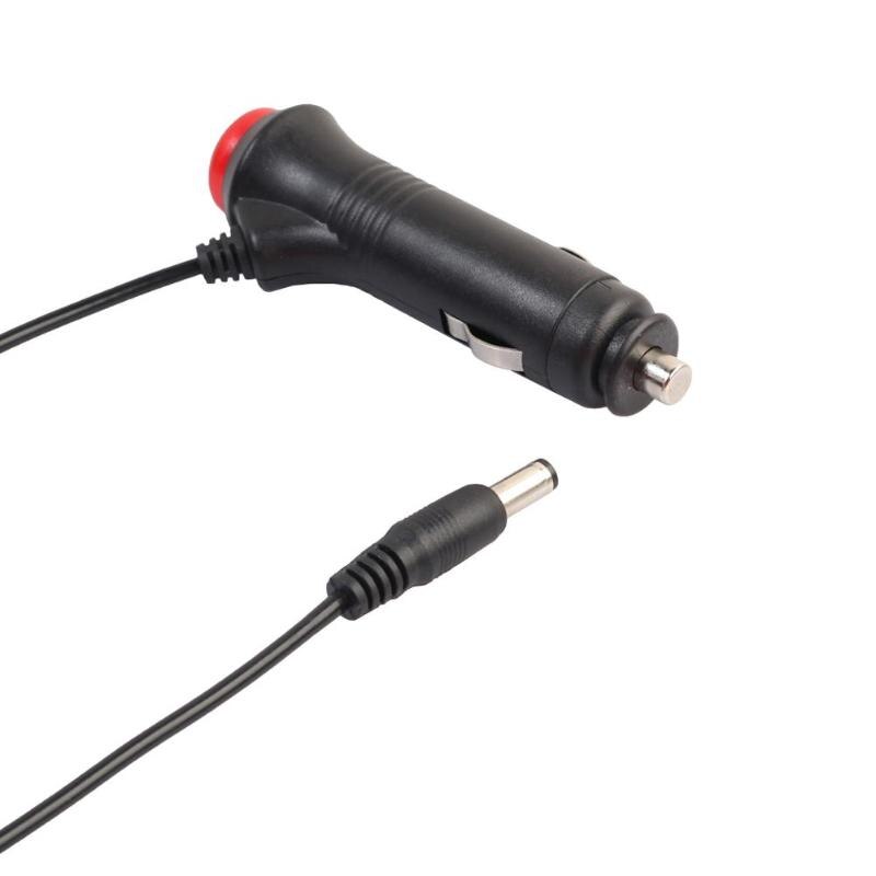 5.5x2.1mm to Car Cigarette Lighter Power Supply Adapter Spring Flexible Cable Wire with Switch Fuse Car Cable Adapter - ebowsos