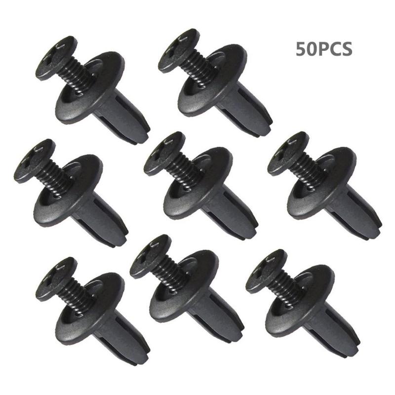 50Pcs/Lot 6mm Hole Car Fender Plastic Push Pin Rivets Retainer Clips Auto Car Fender Fixed Clamp For Honda 90683-SA5-003 - ebowsos