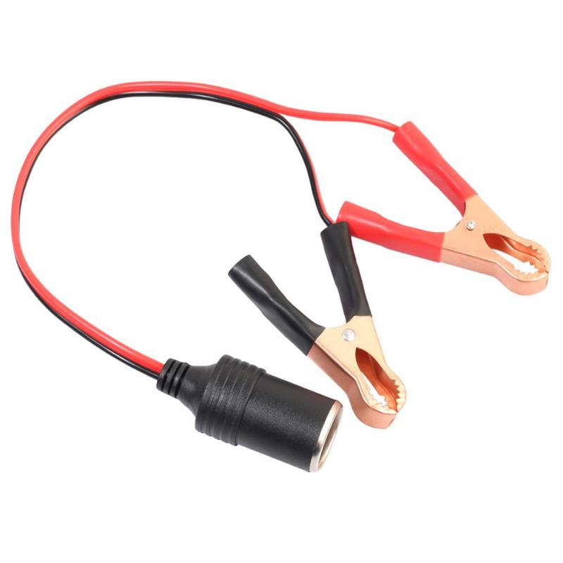 Car Battery Terminal Clamp Clip 12V 10A Vehicle Cigarette Lighter Female Batteries Socket Power Adapter Connection Cable - ebowsos