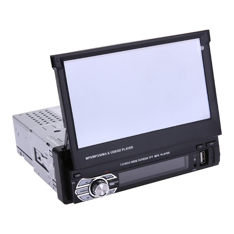 DC 12V Universal 7 inch Telescopic LCD Screen Car MP5 Player Handsfree Bluetooth MP3 Audio Video Player Reversing Monitor - ebowsos