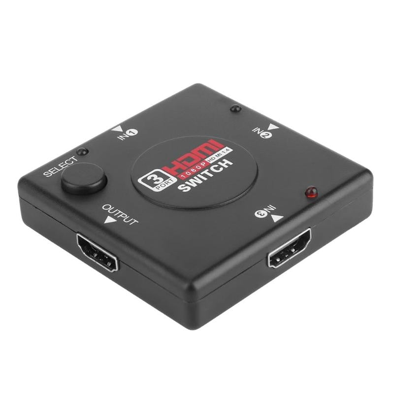 HDMI Splitter 3 Port Hub Box 1080P HD 1.4 Auto Switch 3 In 1 Out Switcher for HDTV XBOX360 PS3 Projector - ebowsos
