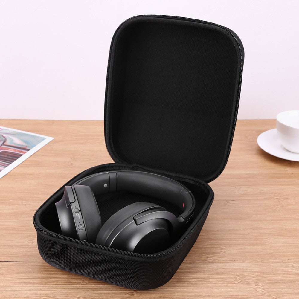Hard Storage Case PU+EVA Material 8.66 X 6.89 X 4.13" Travel Box for Sennheiser HD598 HD600 HD650 Headphones - ebowsos