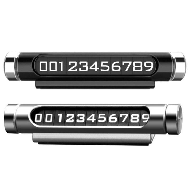 Luminous Car Temporary Parking Card Rotatable Telephone Number Plate Magnetic Adsorption Design Car Styling Promotion - ebowsos