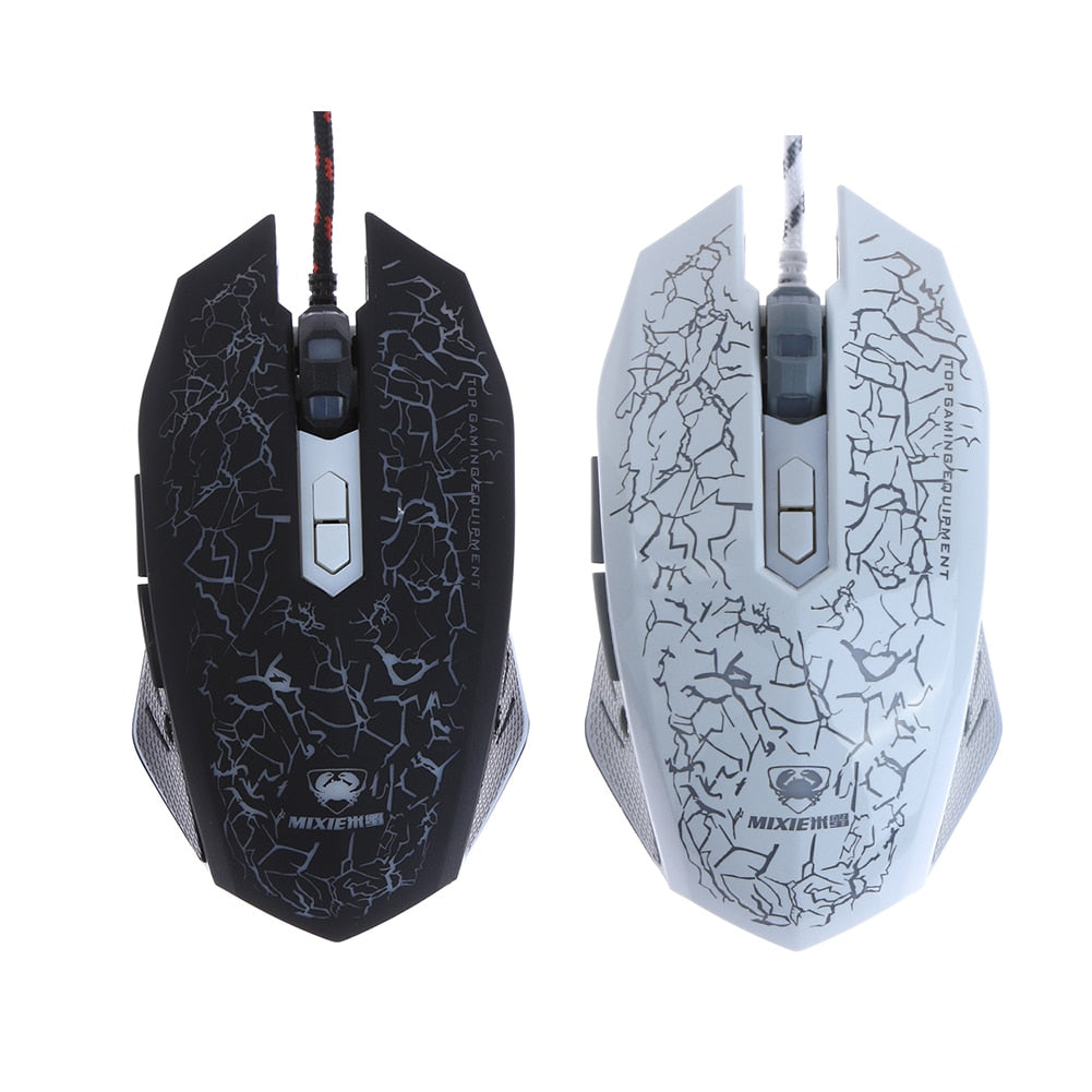 M4 3200DPI Gaming Mouse USB Wired Optical Mouse 7 Buttons LED Backlight Game Mice For PC Laptop Desktop Computer Game - ebowsos