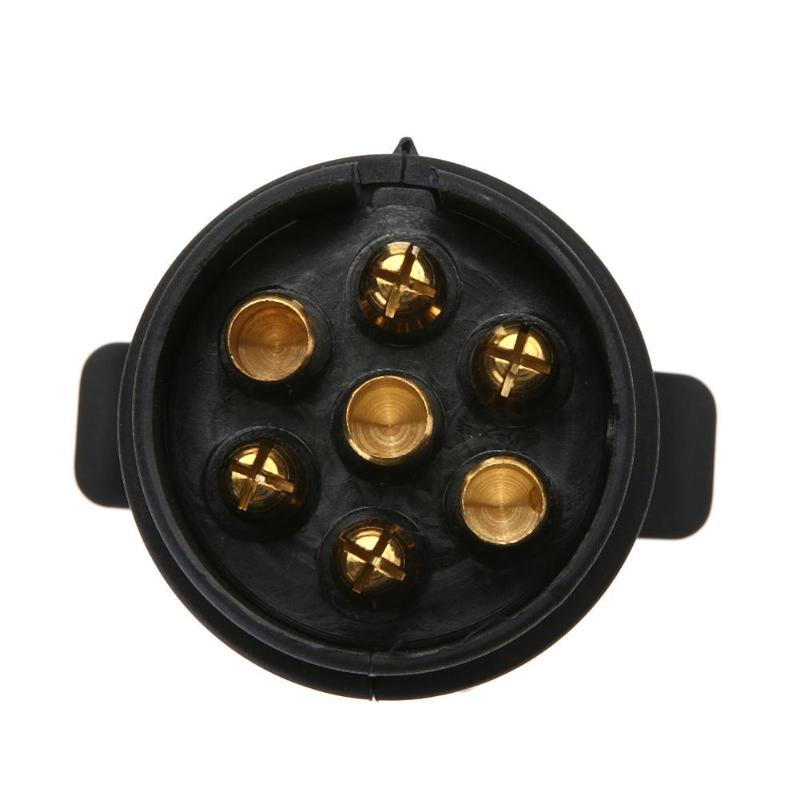 Round Hole Trailer Plug 7-Way EU RV Boat Truck Trailer Connector Plug+ ...