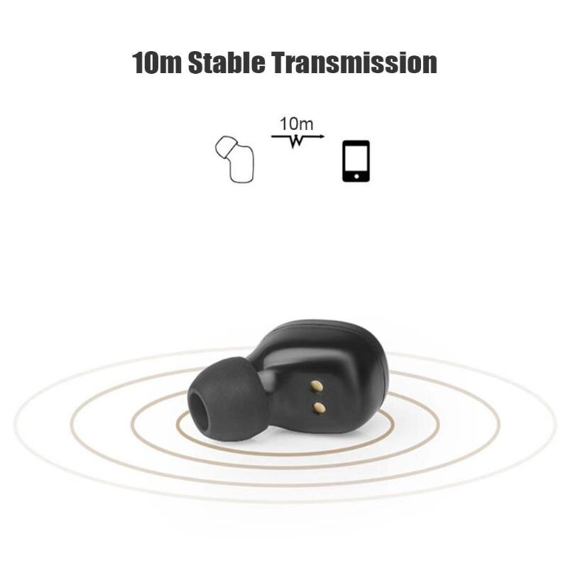 T18S Mini TWS Wireless Bluetooth Earphone Bluetooth 5.0 Stereo In-Ear Sports Earbuds Wireless Earphone With Charging Box - ebowsos