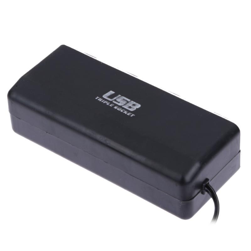 USB 3 Car Cigarette Lighter Socket Splitter Charger Power Adapter DC with USB Port Plug 12V-24V Car Charger High Quality - ebowsos