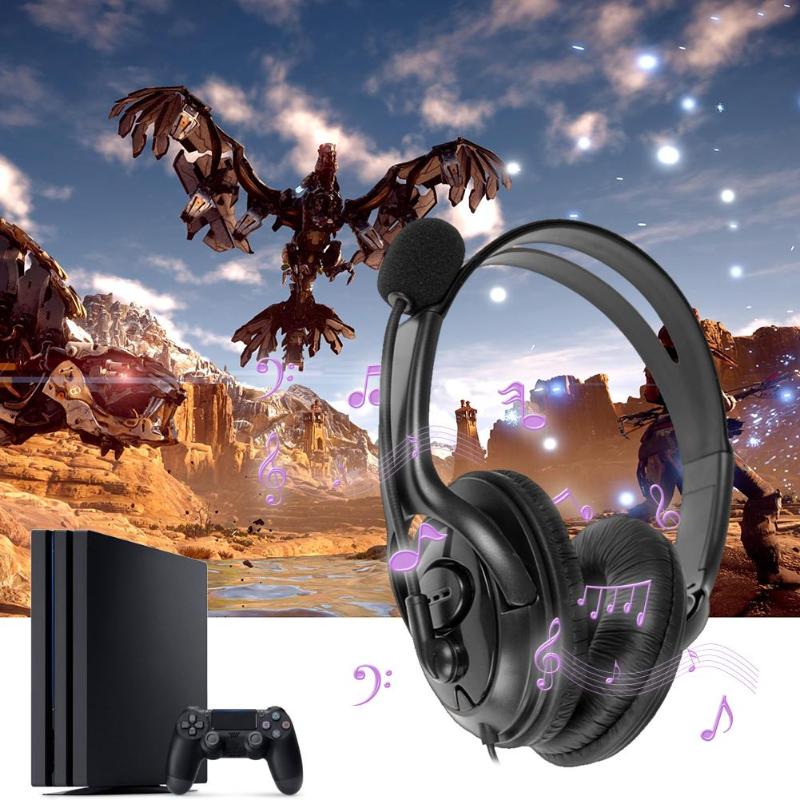 USB Wired Over-Head Gaming Headset Stereo Headphones with Microphone for Sony PS4 Game Console PC Computer Earphone - ebowsos