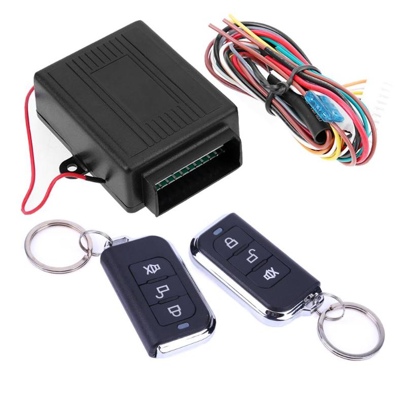 Universal 12V Car Remote Control Central Door Lock Kit Vehicle Keyless Entry System Central Locking with Remote Control - ebowsos