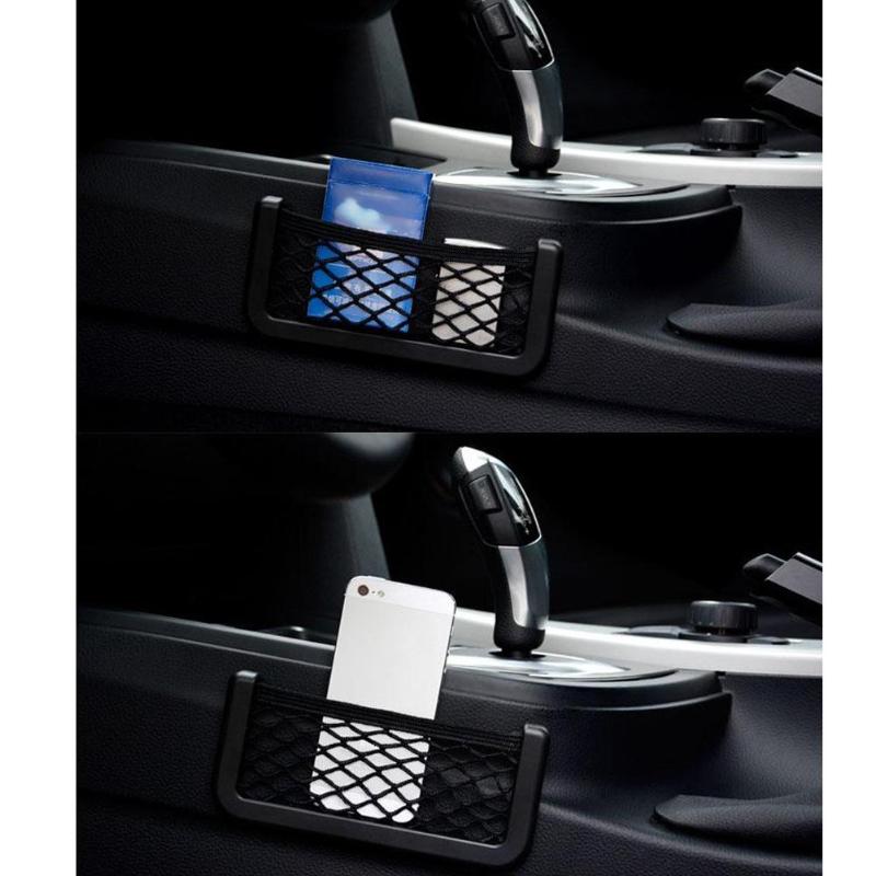 Universal Car Trunk Box Storage Bag Mesh Net Elastic Trunk Organizer Mesh Phone Holder Pocket Net Luggage Holder 20cm*8cm - ebowsos