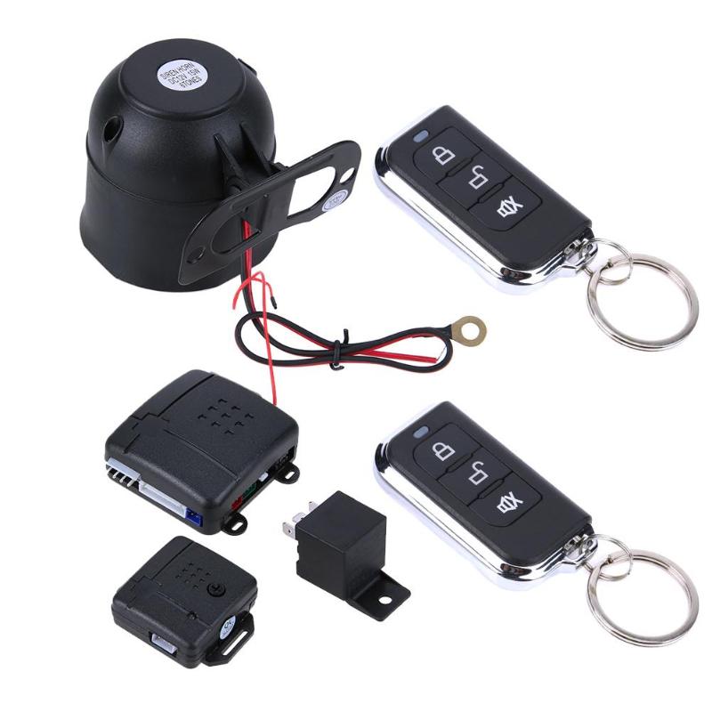 Universal Car Vehicle Auto Burglar Alarm Protection Keyless Entry Security System Anti-theft System with Remote Control - ebowsos