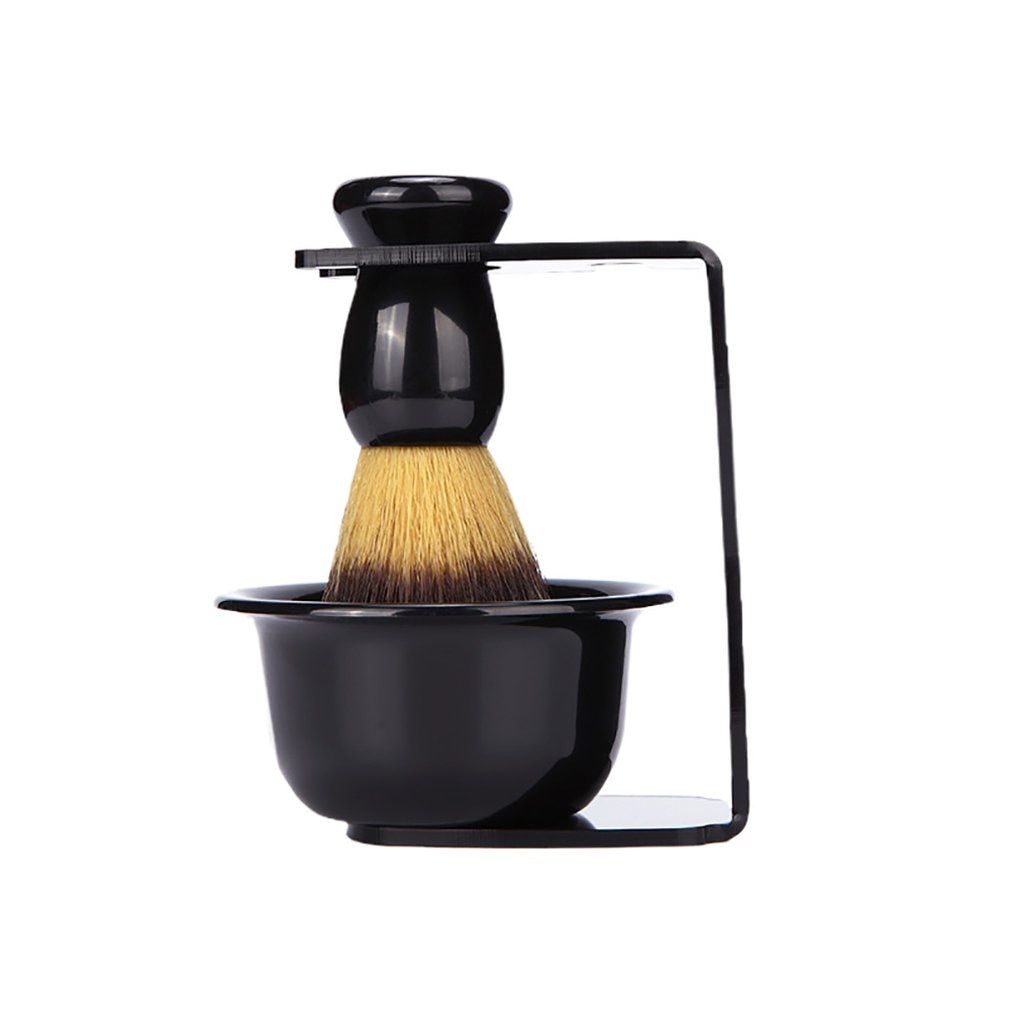 Vintage Brush + Bowl + Drip Shaving Arcylic Stand For Shaving Brush Razor 3 pcs/set Men's Shaving Tool - ebowsos