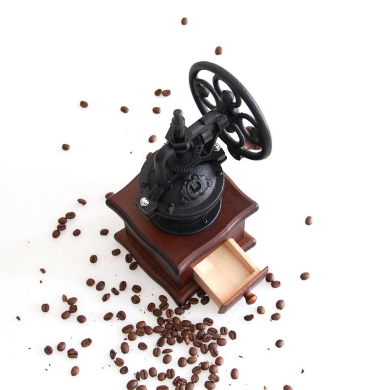 Vintage Retro Manual Coffee Grinder Ferris Wheel Hand Crank Coffee Maker - ebowsos