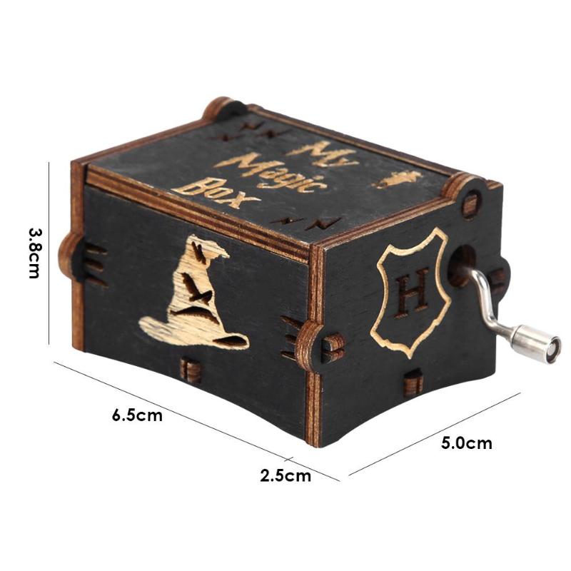 Vintage Wooden Hand Cranked Music Box Retro Home Ornaments Crafts Kids Gift Wood Music Boxes Classic Songs Dropshipping - ebowsos