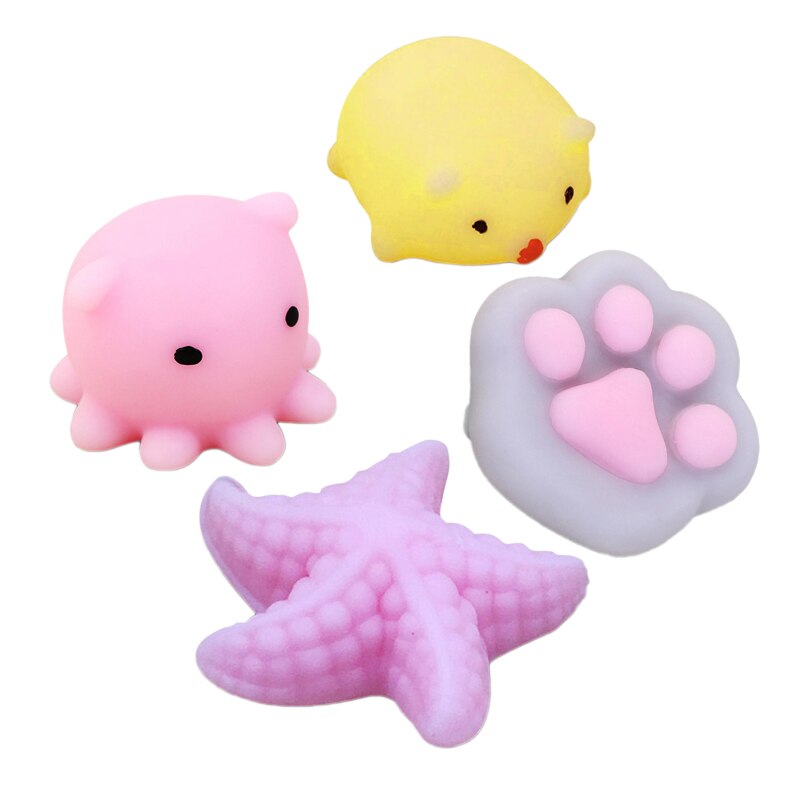 Squeeze Toys Lovely Seal Panda Cat Starfish Octopus Rabbit Soft Silicone Hand Squish Pressure Relieve Toy Small-ebowsos