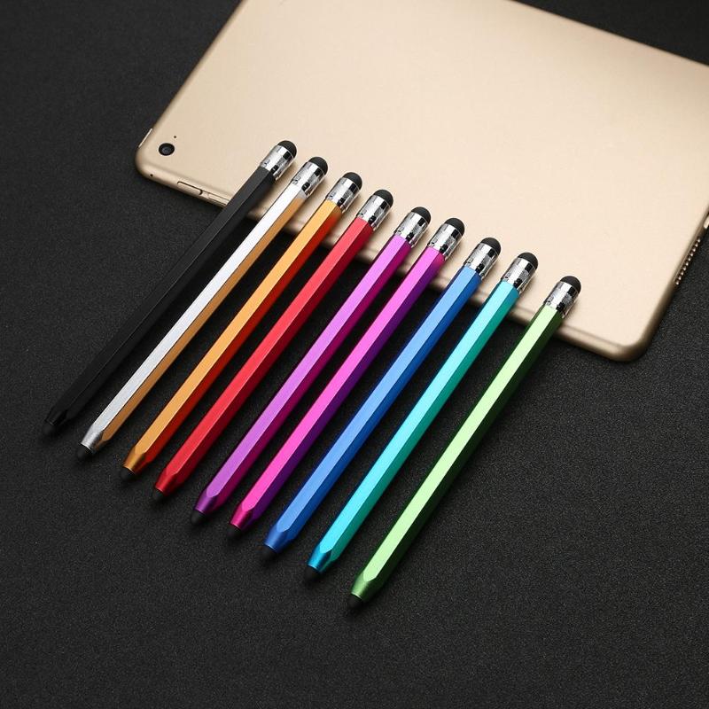 WK129 Silicone Dual Tips Capacitive Stylus Pen Touch Screen Drawing Pen for Smart Phone Tablet PC Computer Colorful  Tablet Pen - ebowsos