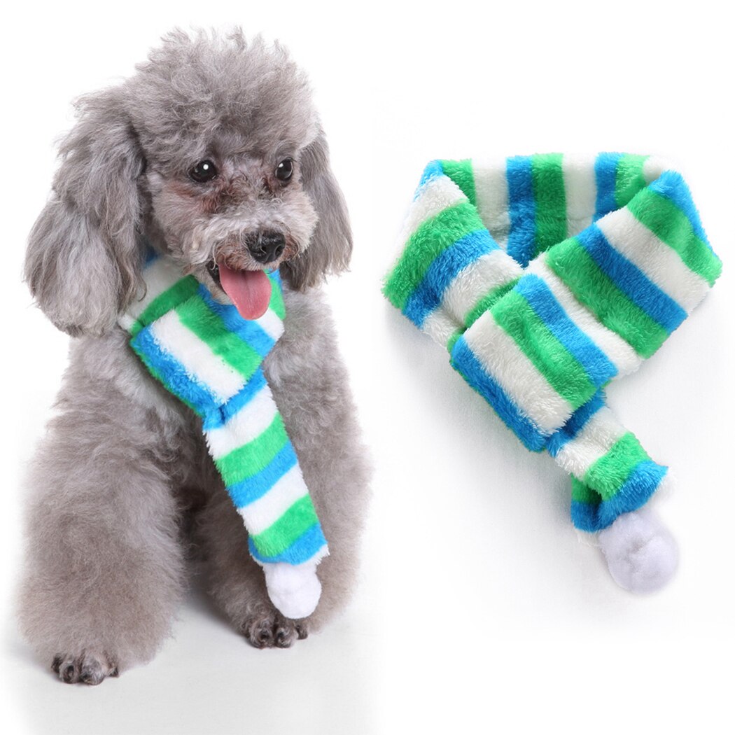 Warm Pet Scarf Thickened Stripe Winter Warm Dog Scarf Puppy Scarf For Valentine'S Day Pet Products Accessories-ebowsos