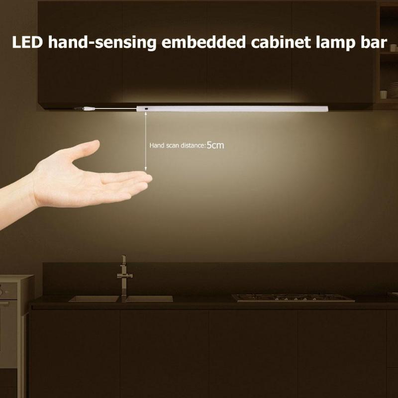 Warm White LED Hand Sweep Switch Infrared Sensor Lamp Under Cabinet Light Scope of Application Cabinets Display Cabinets Lockers - ebowsos