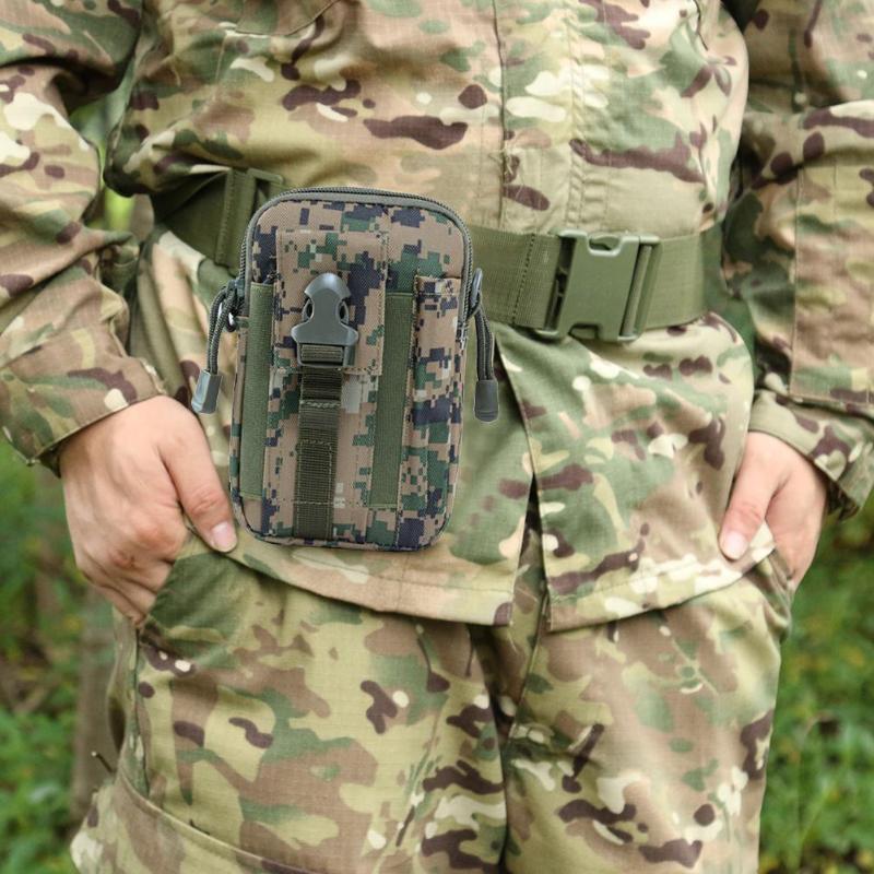 Waterproof Bags Molle Pouch Shoulder Waist Fanny Packs Leisure Daily Life Riding Camouflage Single Shoulder Mobile Phone Keys-ebowsos