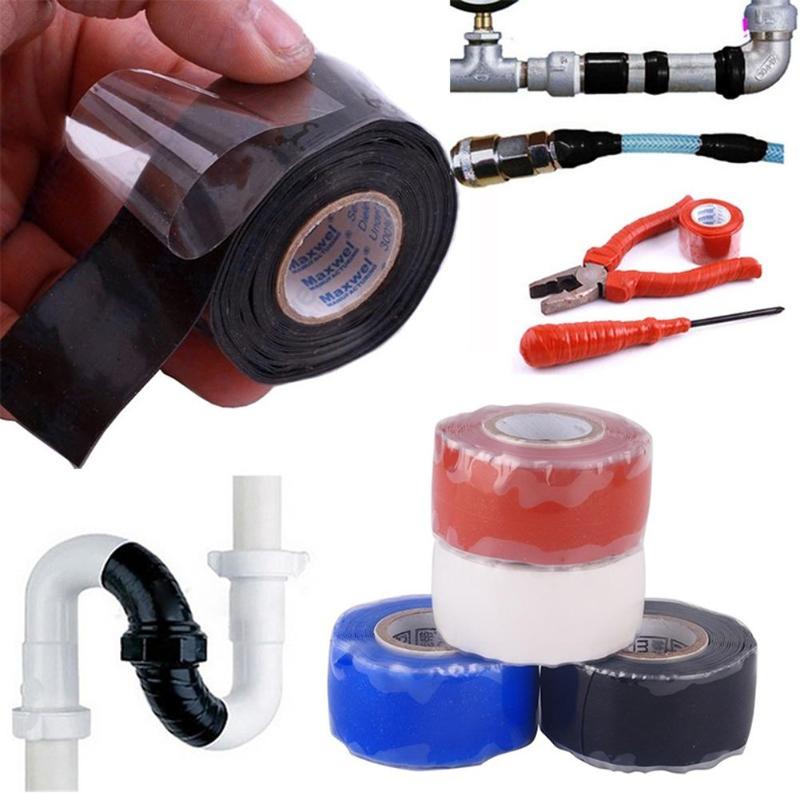 Waterproof Silicone Performance Repair Tape Bonding Fusing Wire Film Tape Emergency Hose Repair Electrical Connections Terminals - ebowsos