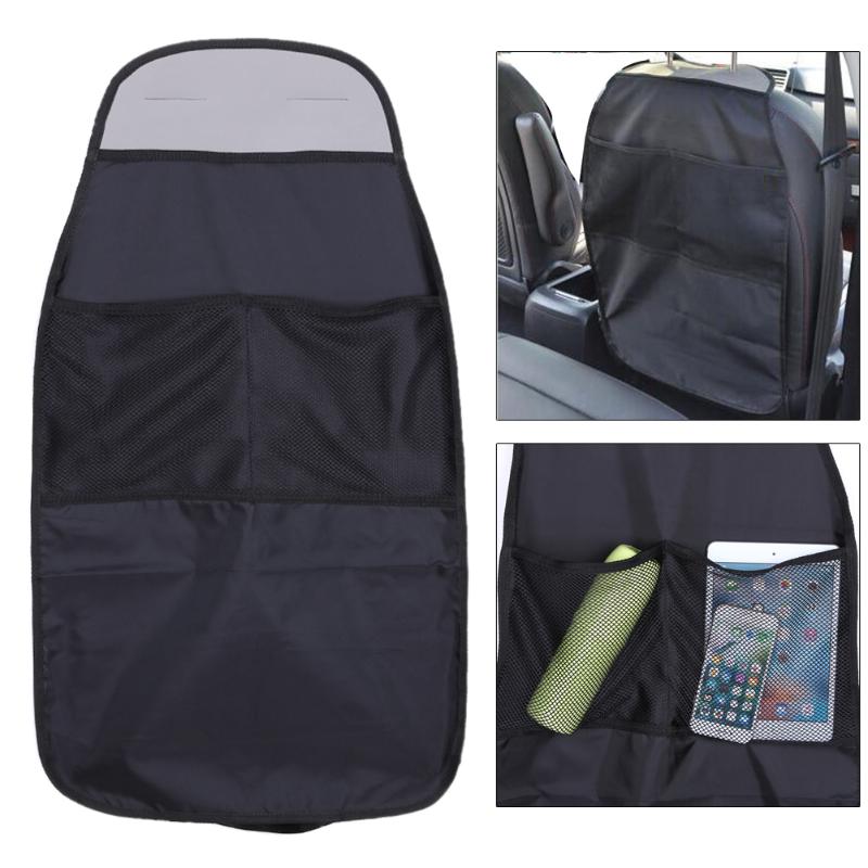 Waterproof Universal Auto Seat Back Organizer Storage Bag Car Seat Back Scuff Dirt Protect Cover For Child Baby Kid kick Mat Pad - ebowsos