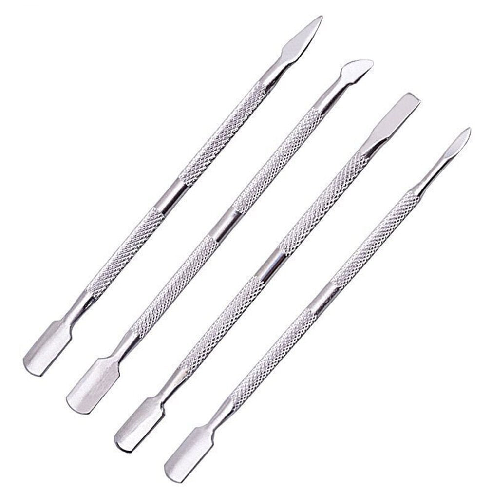 Wear Resistant Stainless steel Four Nail Set With Double-head Dead-skin Remover Tool Easy Handle Nail Clean Manicure Tool - ebowsos