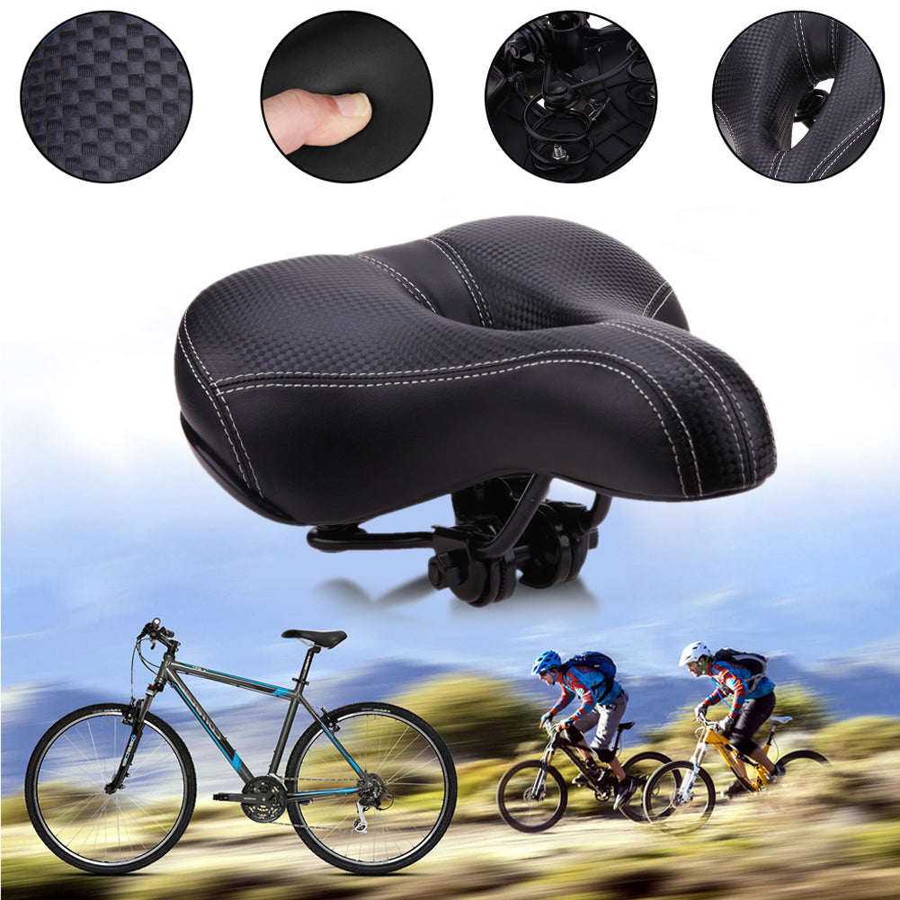 Wide Sponge Bicycle Saddle Seat Mat Cushion Soft Sports Road Mountain Bike Bicycle Riding Cycling Saddle Bicycle Accessories-ebowsos
