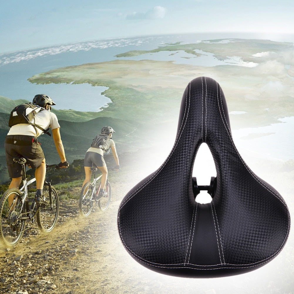 Wide Sponge Bicycle Saddle Seat Mat Cushion Soft Sports Road Mountain Bike Bicycle Riding Cycling Saddle Bicycle Accessories-ebowsos