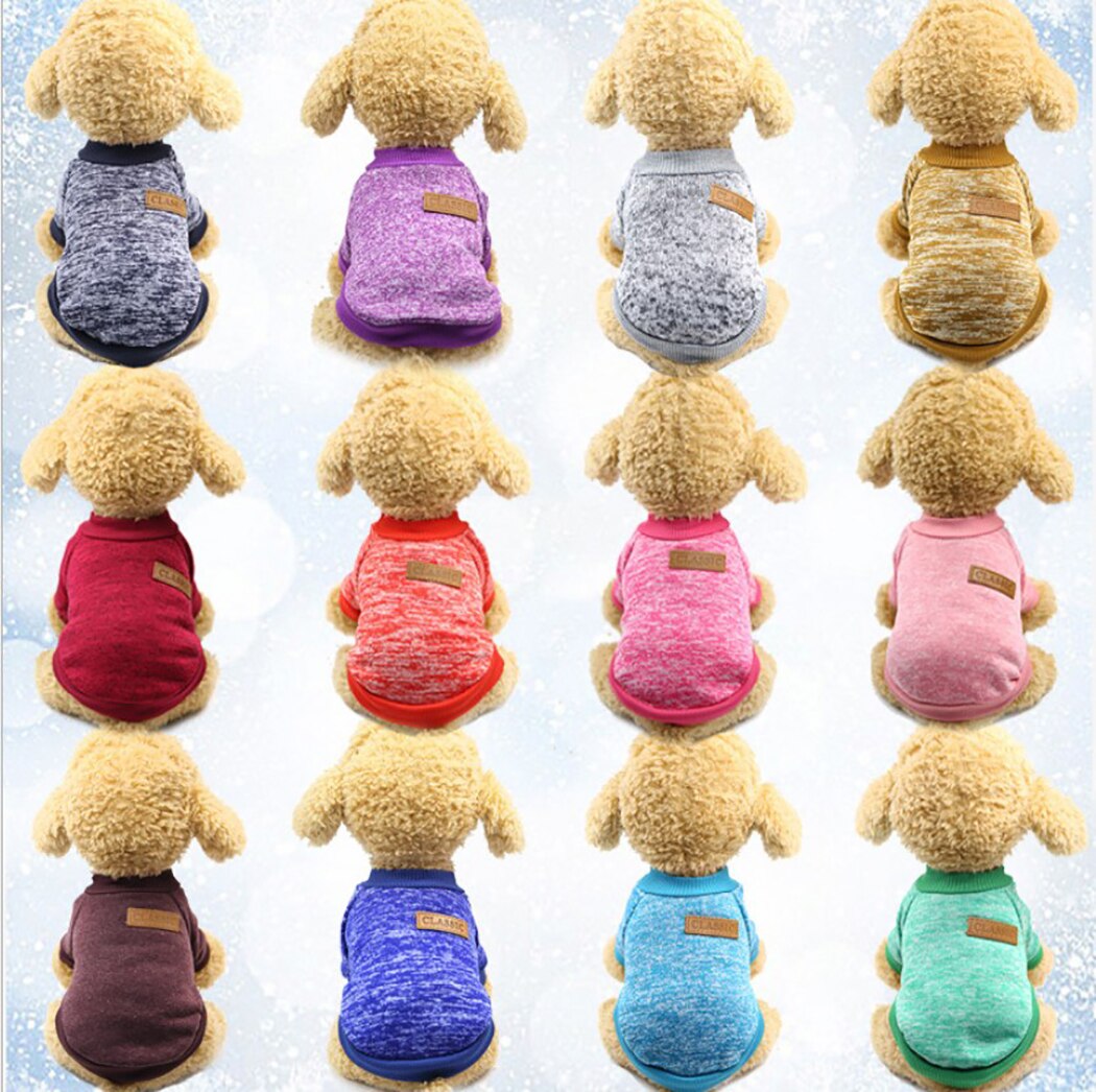 Winter Pet Clothes For Small Dogs Puppy Soft Pet Dog Sweater Clothing For Dog Chihuahua Clothes Classic Pet Warm Wool Costume-ebowsos