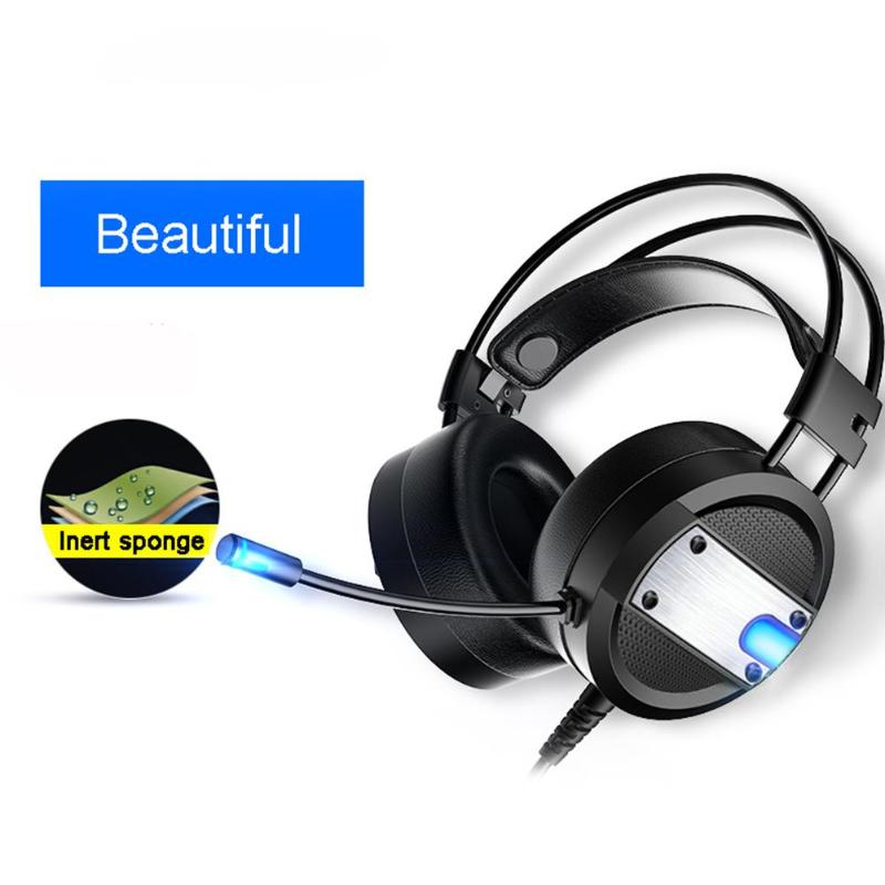 Wired Gaming Headset Deep Bass Game Earphone Computer Headphones with Microphone LED Light Headphones for PC Laptop Computer Hot - ebowsos