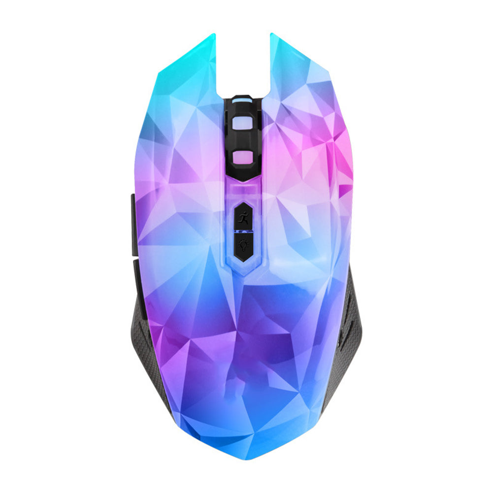 Wired Gaming Mouse 7 Buttons Silent Click Rechargeable 2400DPI Optical Colorful Backlight For Tablet Lap - ebowsos