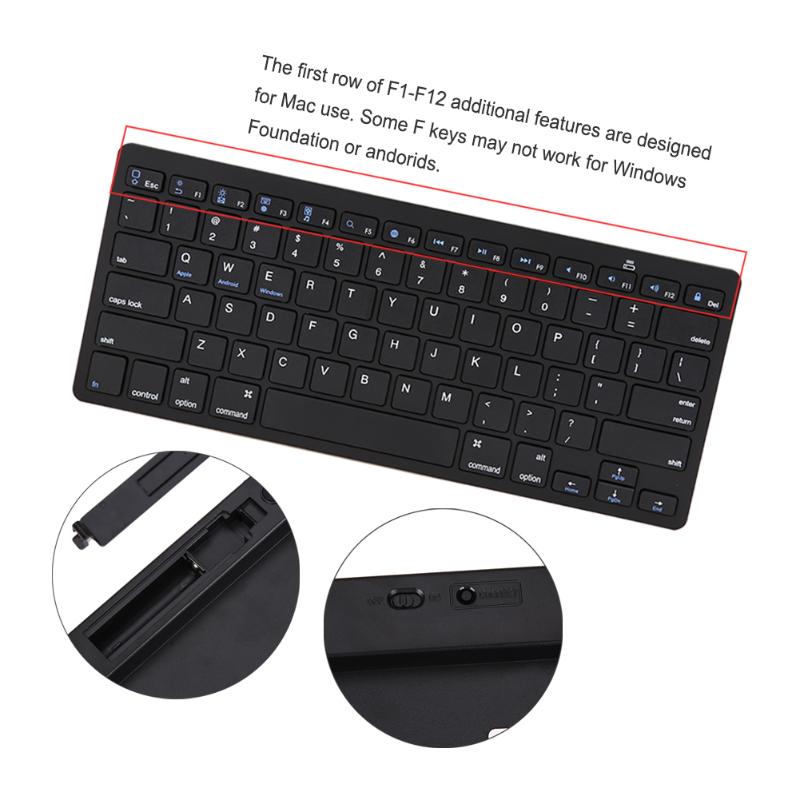 Wireless Bluetooth 3.0 Keyboard for Apple iPad 2 3 4 Ipad air 1 2 ipad mini - ebowsos