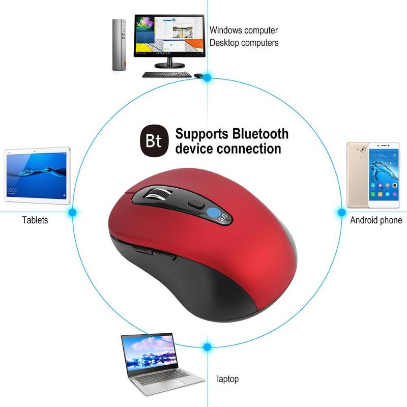 Wireless Bluetooth 3.0 Mouse 1000-1600CPI Adjust Optical Mice for Computer Desktop Laptop Notebook High Quality Mouse - ebowsos