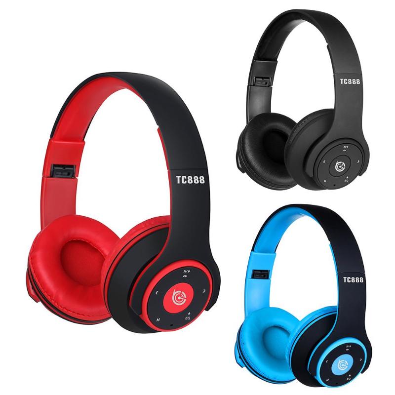 Wireless Bluetooth Headset Foldable Headphone Over-Head HiFi Stereo Earphone with Microphone Support TF Card - ebowsos
