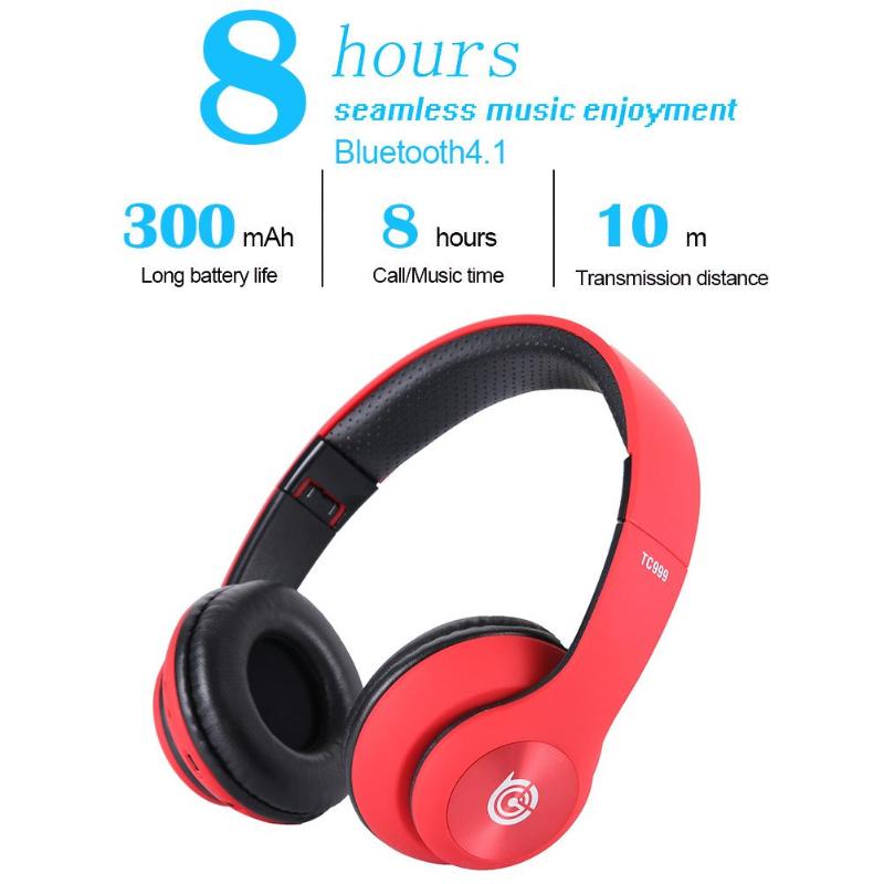 Wireless Bluetooth Stereo Over-head Headphone Noise Cancelling Heatset Headband Handsfree Earphone with Microphone - ebowsos