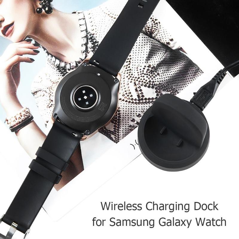 Wireless Charging Dock Cradle Charger for Samsung Galaxy Watch 42mm 46mm SM-R800 R805 R810 R815 High Quality Charging Dock New - ebowsos