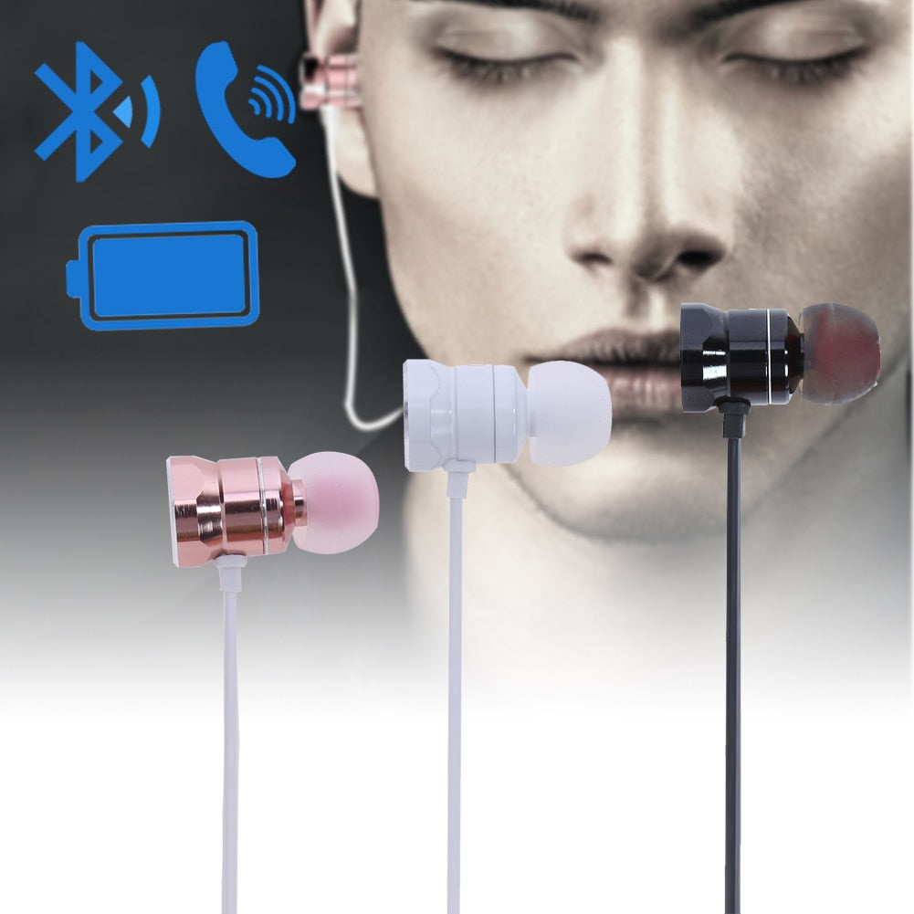 Wireless Earphone Bluetooth V4.1 Wireless Sport Running Earphone Stereo In-ear Magnet Earbud Binaural Stereo for iPhone Xiaomi - ebowsos