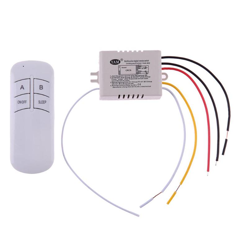 Wireless ON/OFF 1 Ways 220V Lamp Remote Control Switch Receiver Transmitter Switch-Y122 for exhaust fan/LED light - ebowsos