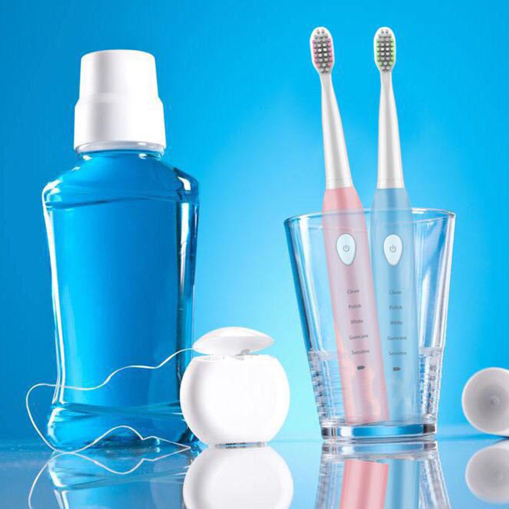 Wireless Rechargeable Deep Clean 3 Brush Heads 5 Brushing Modes Electric Toothbrush DROPSHIPPING - ebowsos