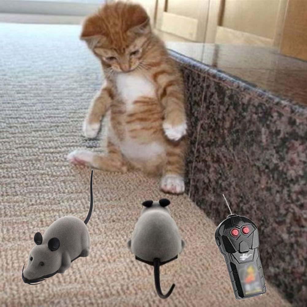 Wireless Remote Control Rat Mouse Toys For Pets Cats Dog RC False Mice Novelty Funny Toy Kids Gift Toy RC Funny Playing Mouse-ebowsos