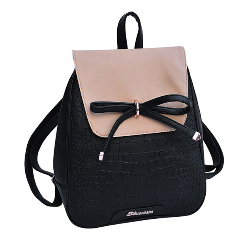 Women Backpack High Quality PU Leather Mochila Escolar School Bags For Teenagers Girls Top-handle Backpacks Herald Fashion - ebowsos