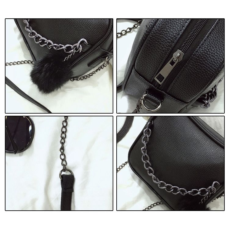 Women Bag Fashion Women Messenger Bags Rivet Chain Shoulder Bag High Quality PU Leather Crossbody Quiled Crown bags - ebowsos