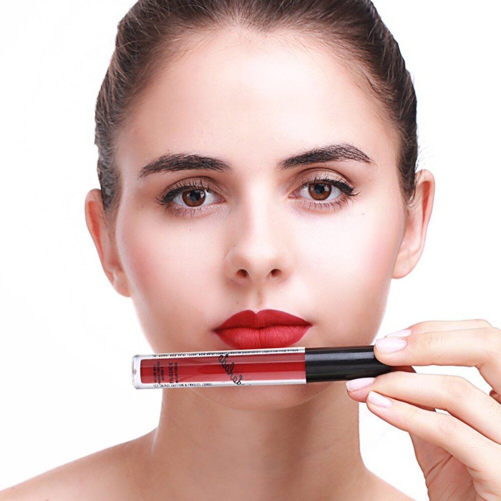 Women Makeup Natural Velvet Matte Lipstick Easy to Wear Long Lasting Women Lip Makeup Liquid Lipstick Cosmetic Tool - ebowsos