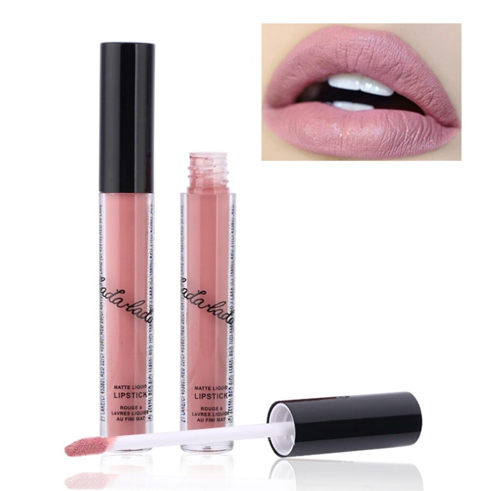 Women Makeup Natural Velvet Matte Lipstick Easy to Wear Long Lasting Women Lip Makeup Liquid Lipstick Cosmetic Tool - ebowsos