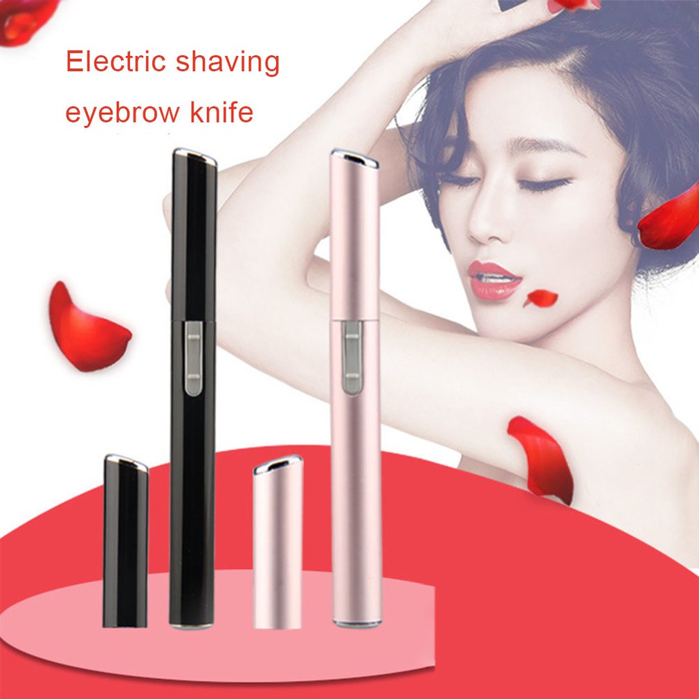 Women Portable Size Electric Eyebrow Trimmer Lady Shaver Legs Eyebrow Shaper Trimmer Mini Hair Remover Tool - ebowsos